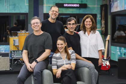 Boninho, Ana Clara , Rodrigo Dourado, Carlo Milani e Aída Silva.